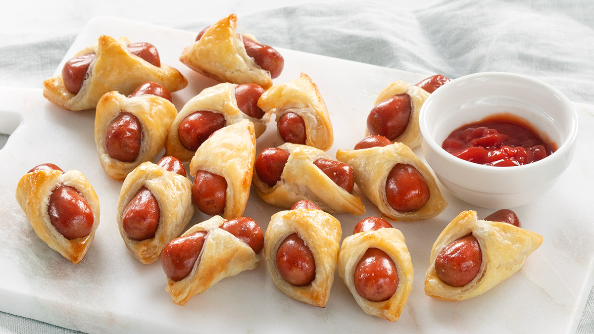 Knakworstjes in bladerdeeg