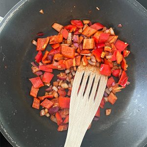 Vegetarische nacho’s stap 1