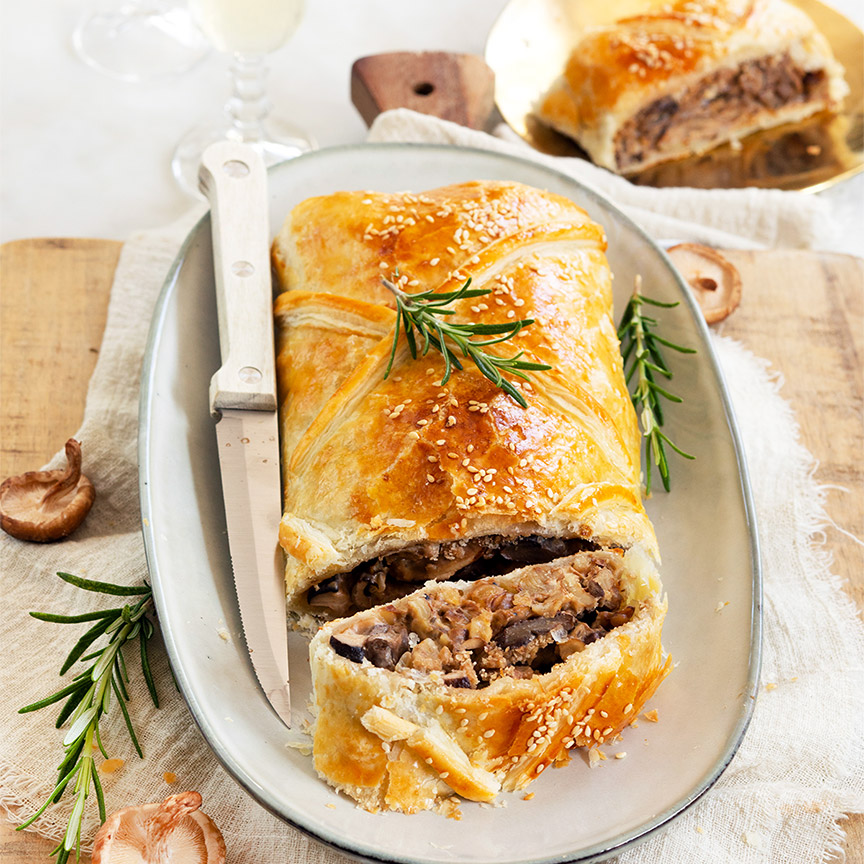 Wellington met paddenstoelen recept