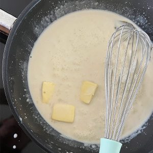 Zalm in witte wijnsaus stap 3