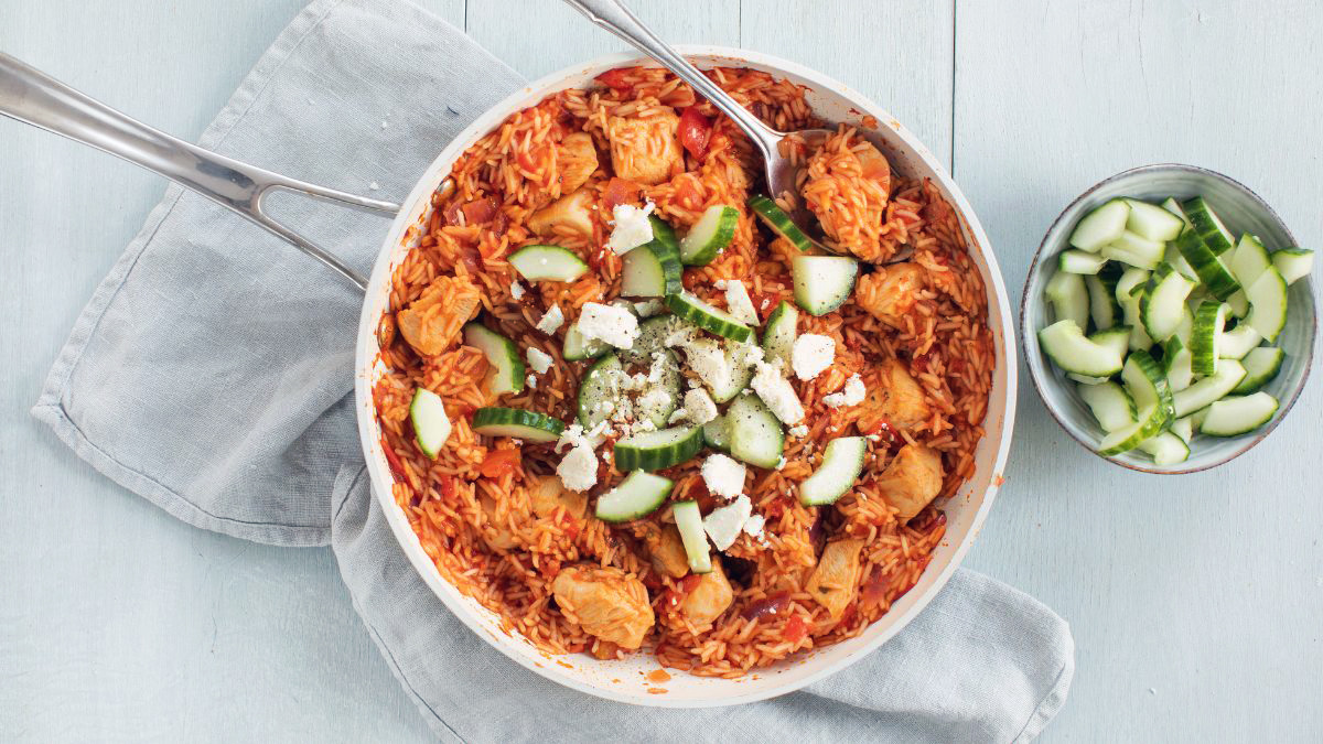 Tomatenrijst met kip