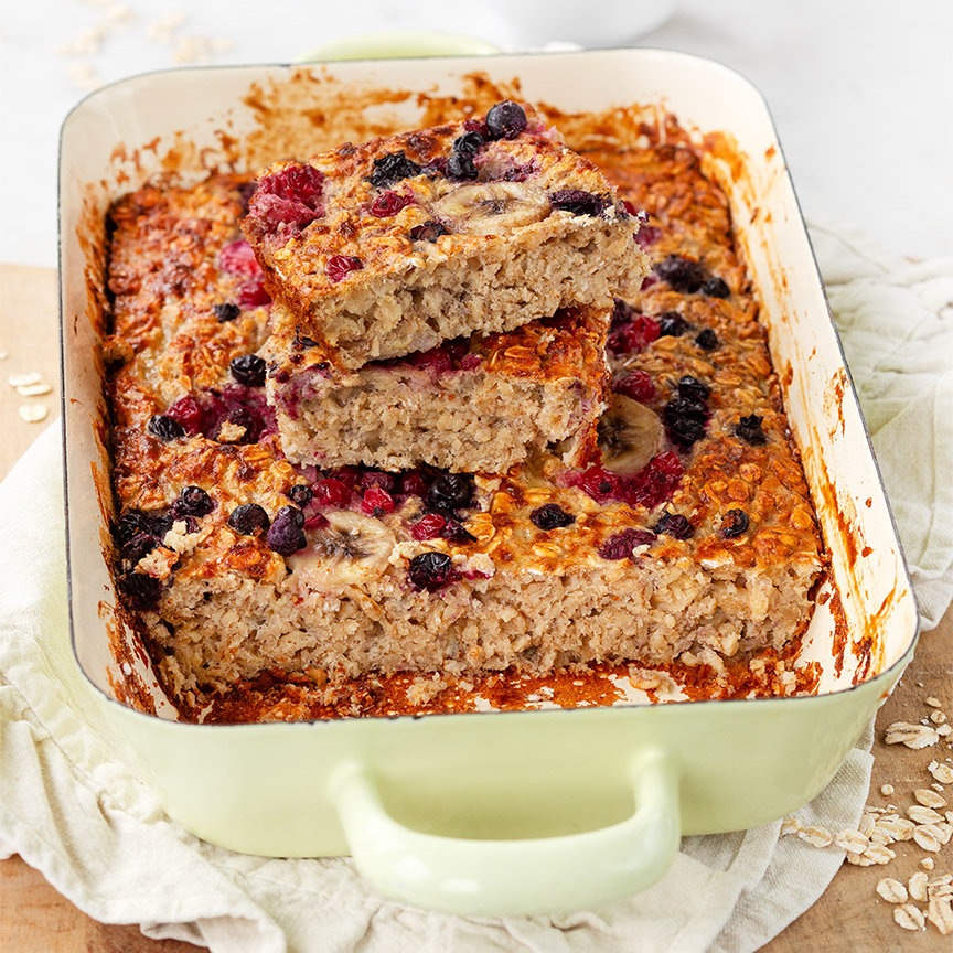 Gebakken havermout met eiwitpoeder maken