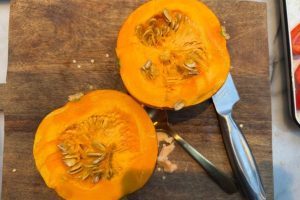 Traybake pompoen en feta stap 1