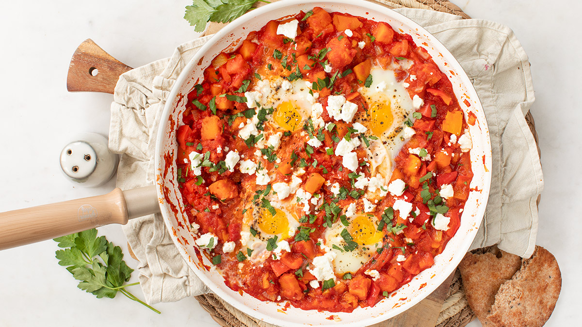 Shakshuka met pompoen