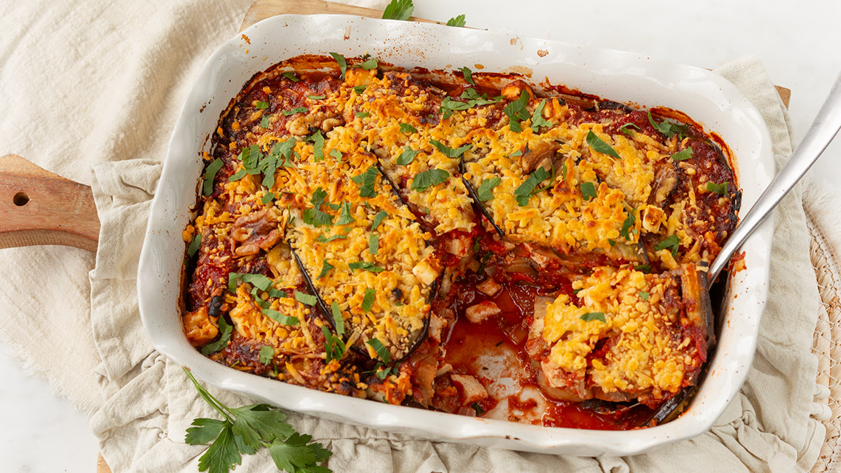 Aubergine feta ovenschotel