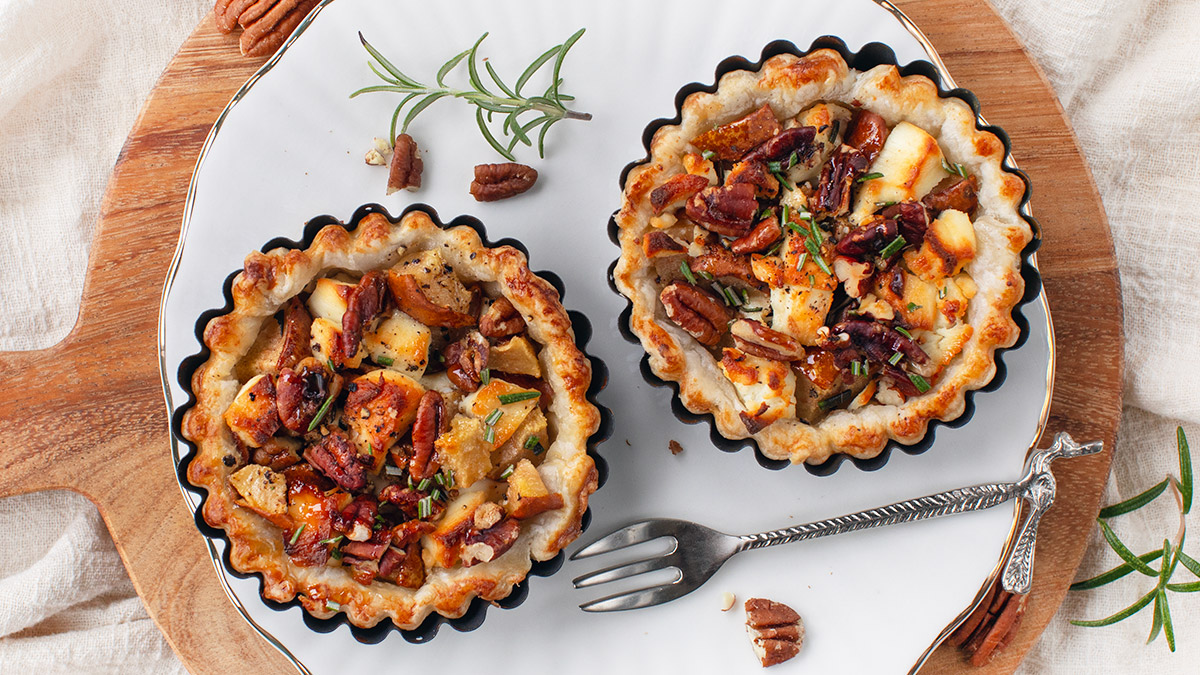 Geitenkaas bladerdeeg taartjes