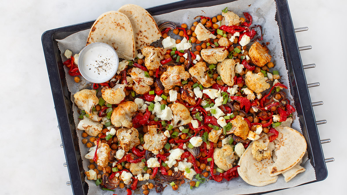 Traybake met bloemkool en feta