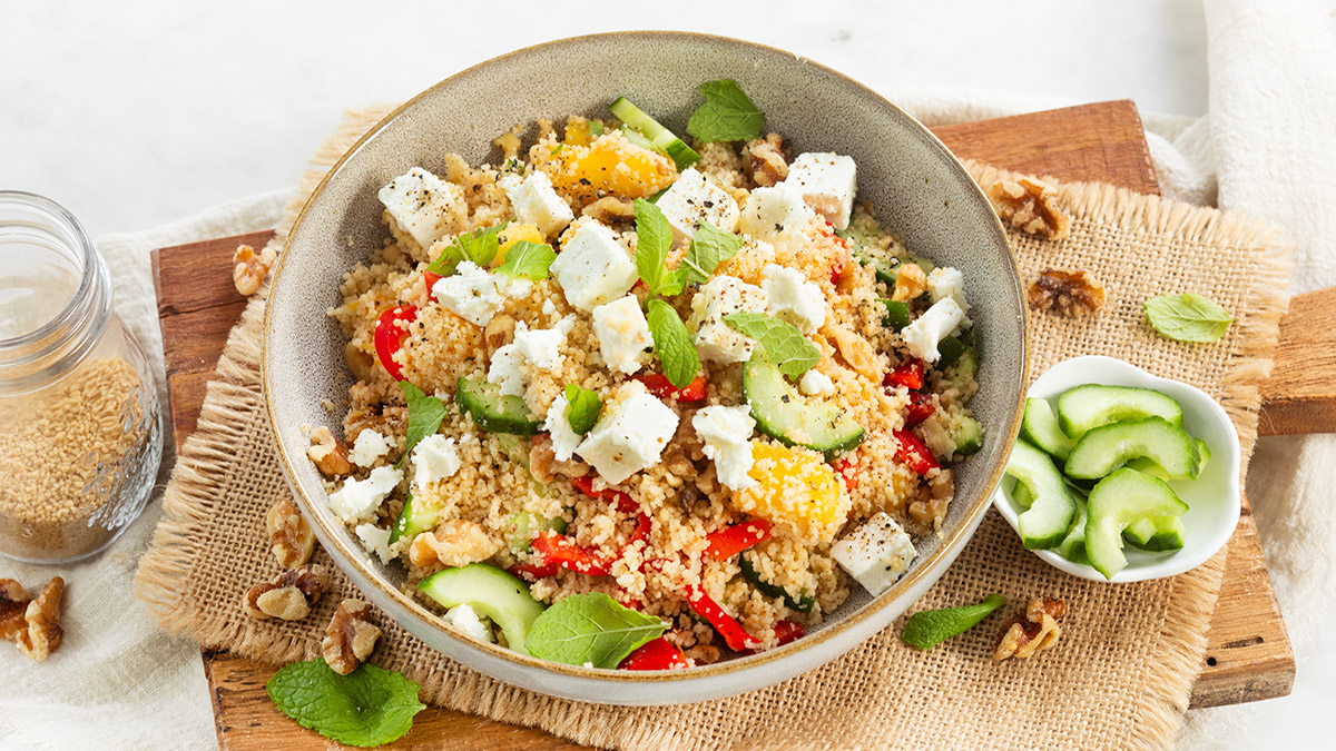Couscous salade met feta: simpel en lekker recept