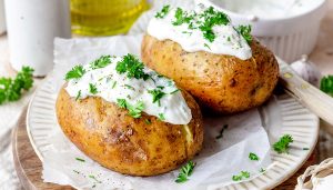Gepofte aardappel van de BBQ