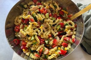 Vegan pastasalade met groenten stap 5