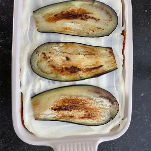 Gezonde aubergine lasagne