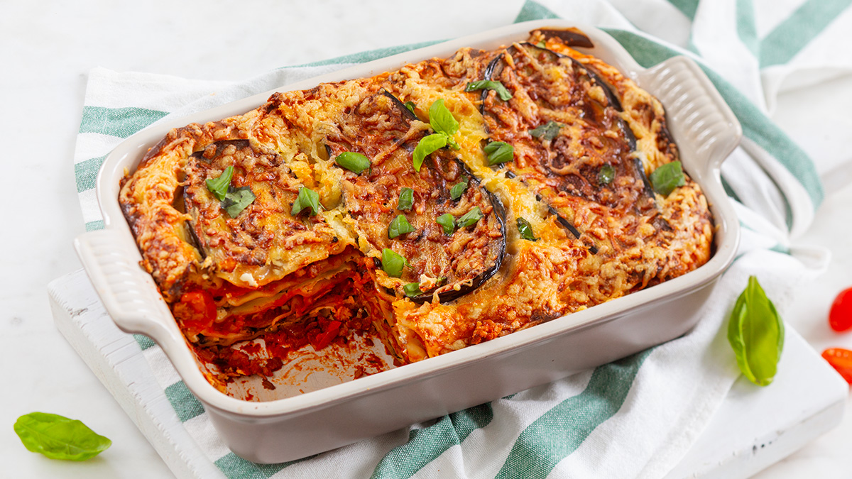 Aubergine lasagne