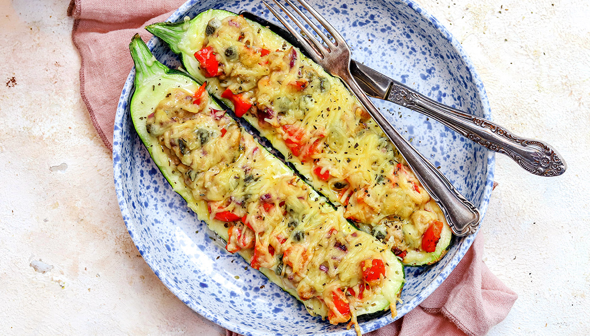 Gevulde courgette met tonijn