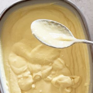 Hüttenkäse mango ijs: gezond en eiwitrijk stap 1