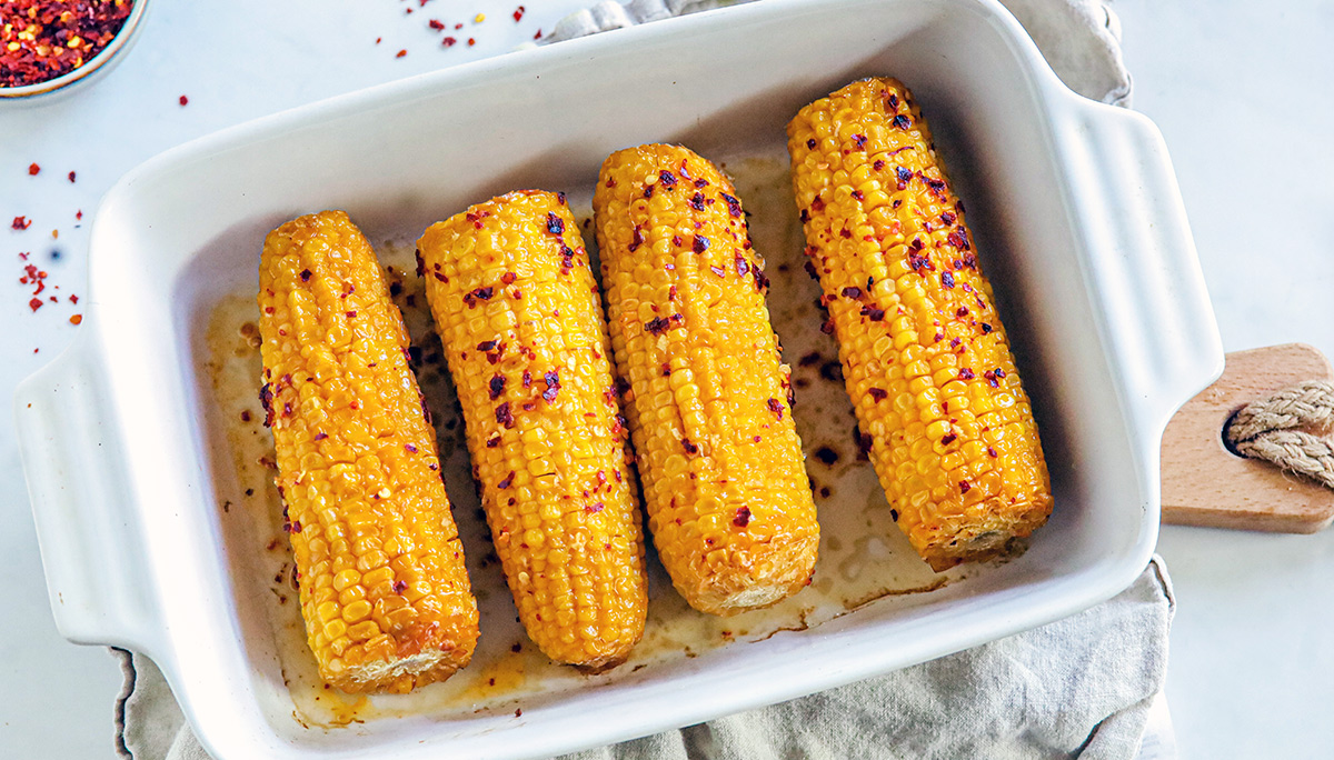 Maïskolven uit de oven