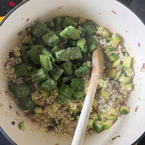 Risotto verde met groene groenten stap 3