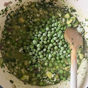 Risotto verde met groene groenten stap 4