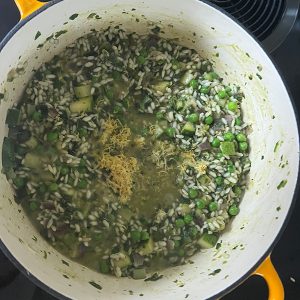 Risotto verde met groene groenten stap 5