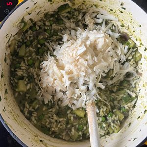 Risotto verde met groene groenten stap 6