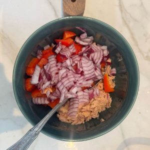 Gevulde courgette met tonijn stap 1