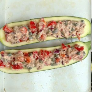 Gevulde courgette met tonijn stap 2