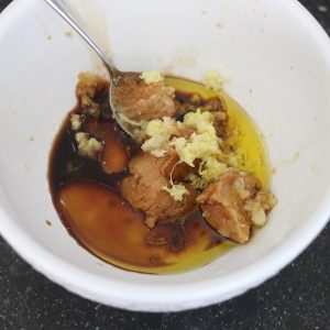 Miso aubergine uit de oven stap 2