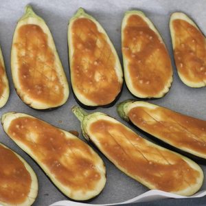 Miso aubergine uit de oven stap 3