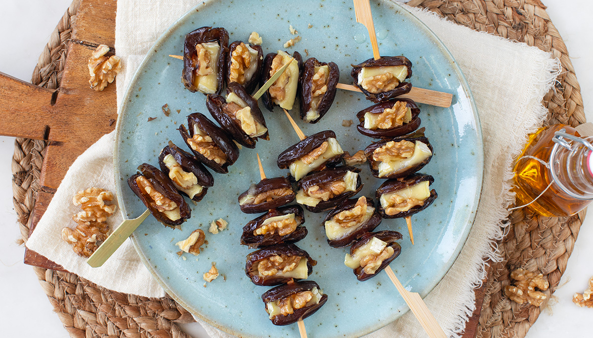 Dadels met brie van de BBQ