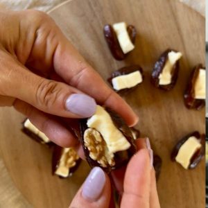 Dadels met brie van de BBQ stap 2