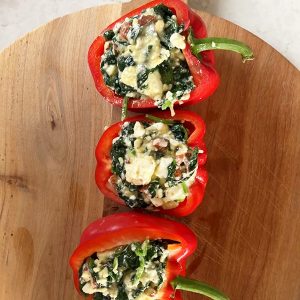 Gevulde paprika met spinazie en feta stap 5