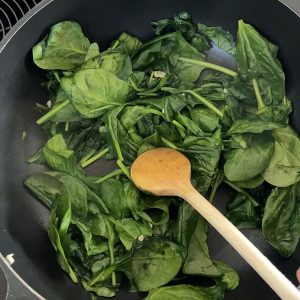 Gevulde paprika met spinazie en feta stap 1