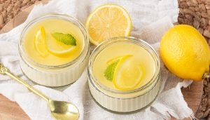 Panna cotta van citroen
