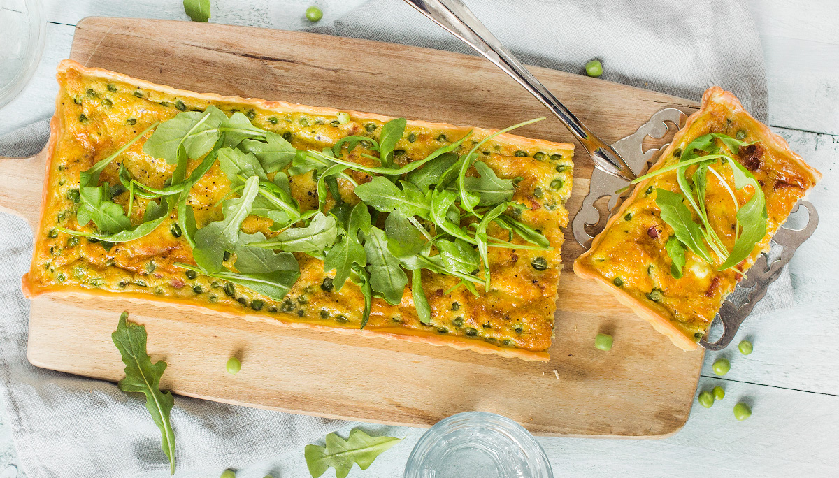 Quiche met erwtjes