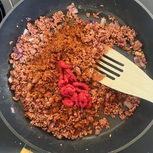 Burrito recept met gehakt stap 1