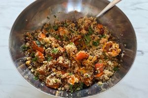 Couscous met geroosterde pompoen en kikkererwten stap 6