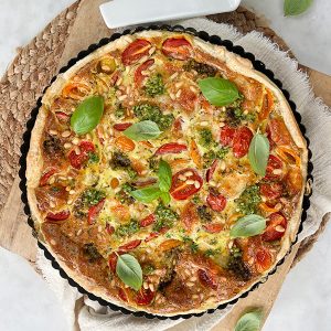 quiche caprese stap 06