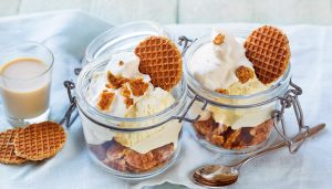 stroopwafel toetje met baileys