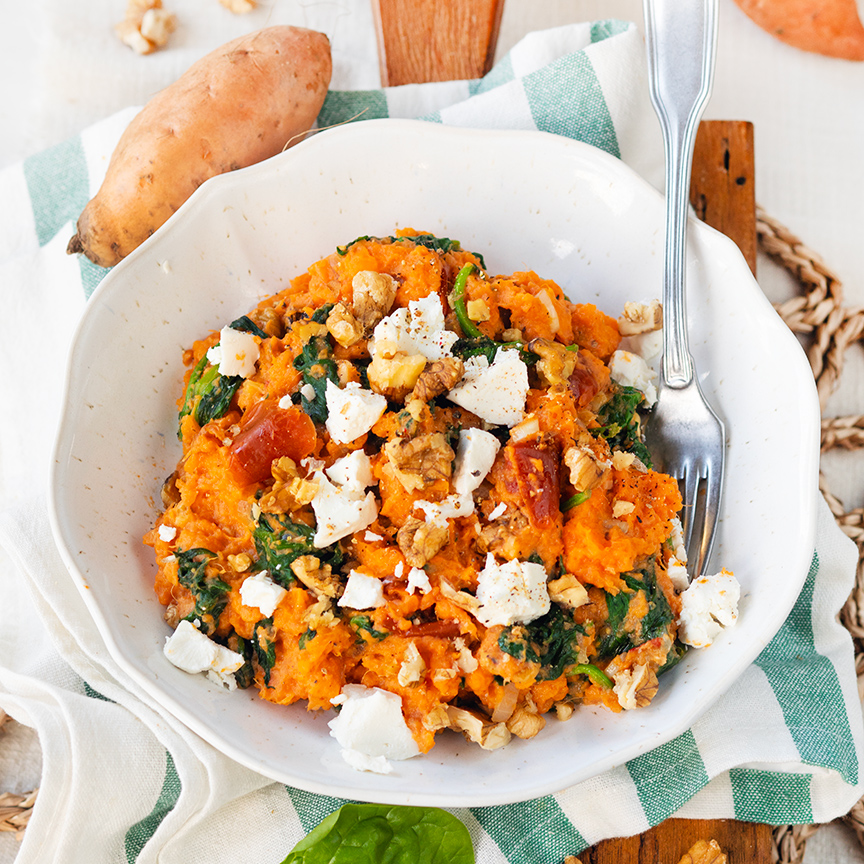 Zoete aardappel stamppot recept