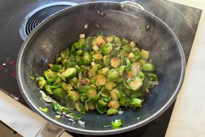 Gewokte spruitjes stap 2