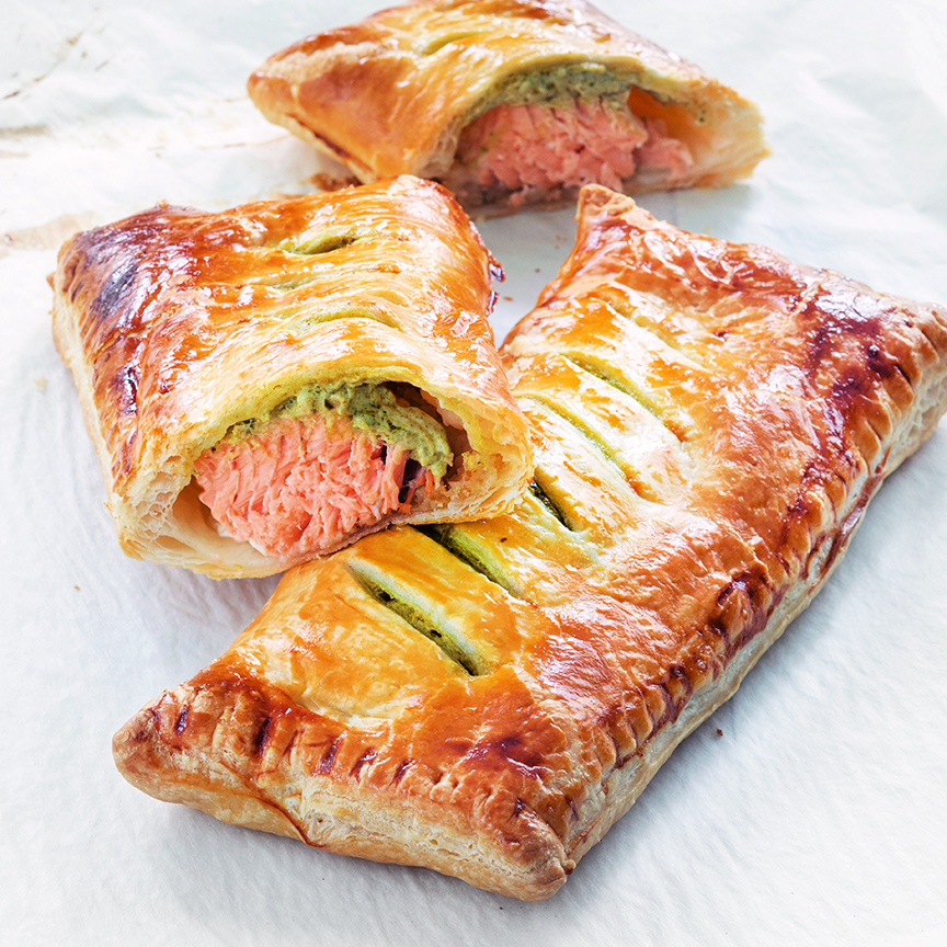 Zalm in bladerdeeg recept