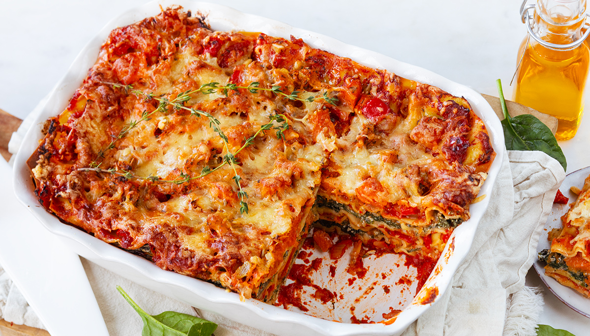 Pompoen lasagne