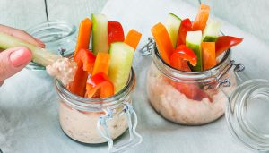 groenten sticks met dip