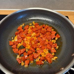 pasta chorizo stap 2