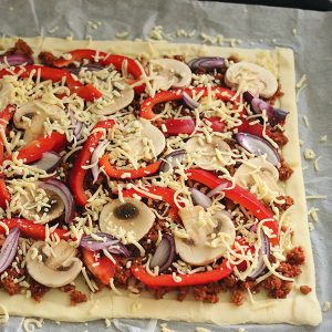 Plaattaart met gehakt stap 3